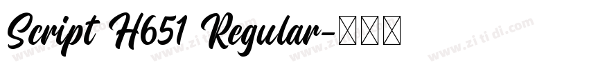 Script H651 Regular字体转换 Script H651 Regular字体转换